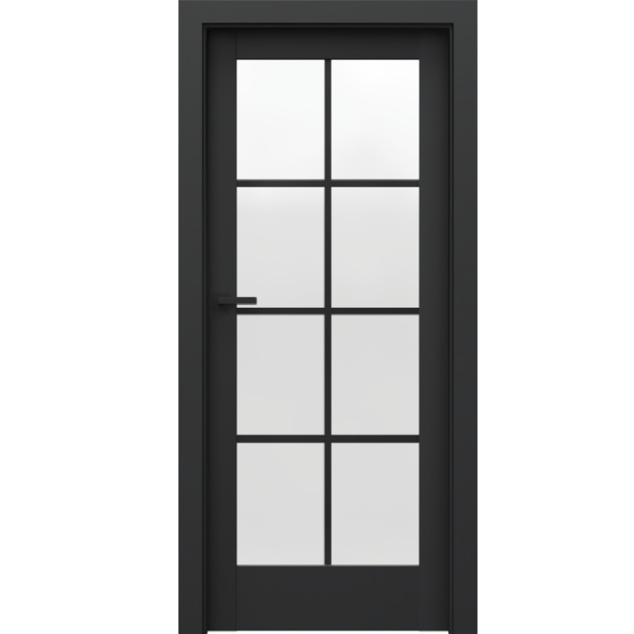 Drzwi wewnętrzne PORTA VERTE HOME CZARNY z montażem