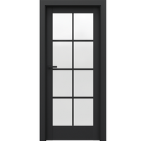 Drzwi wewnętrzne PORTA VERTE HOME CZARNY z montażem