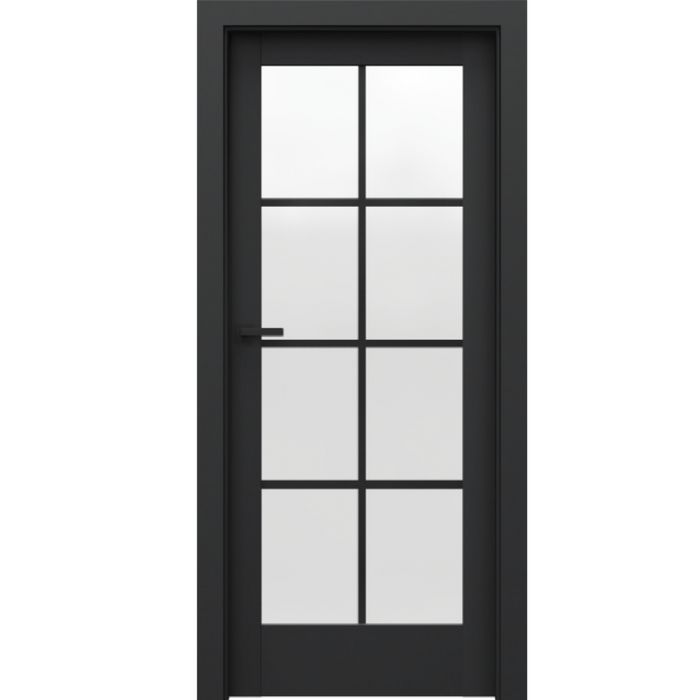 Drzwi wewnętrzne PORTA VERTE HOME CZARNY z montażem