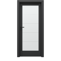 Drzwi wewnętrzne PORTA VERTE HOME CZARNY z montażem