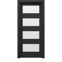 Drzwi wewnętrzne PORTA VERTE HOME CZARNY z montażem