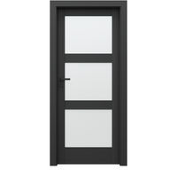 Drzwi wewnętrzne PORTA VERTE HOME CZARNY z montażem